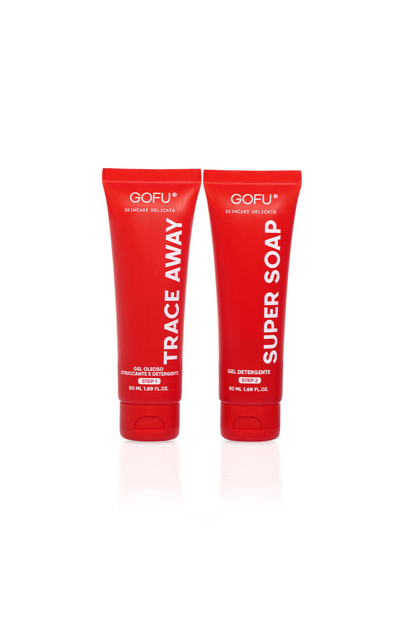 Kit Doppia detersione coreana detergente oleoso detergente schiumogeno Giulia Sinesi oliogel oleogel trace away super soap skin pelle skincare