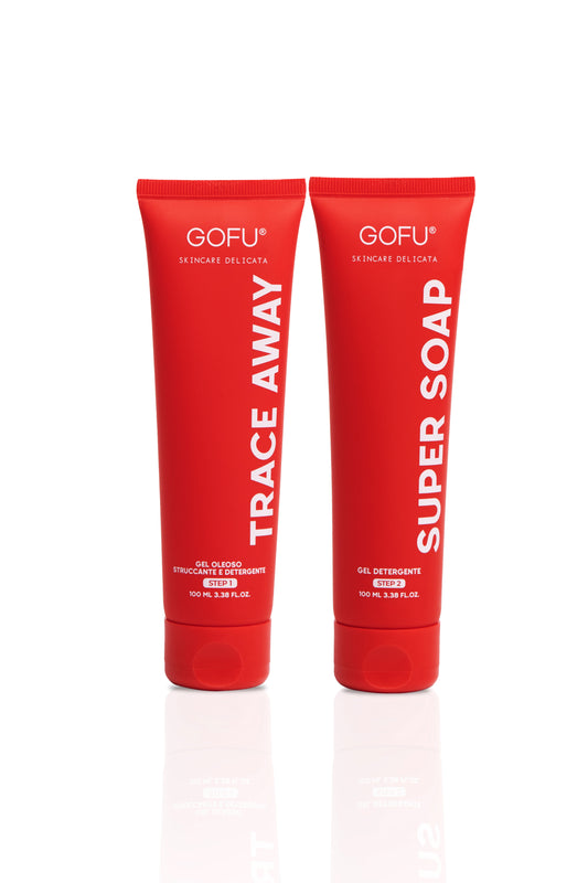 Kit Doppia detersione coreana detergente oleoso detergente schiumogeno Giulia Sinesi oliogel oleogel trace away super soap skin pelle skincare